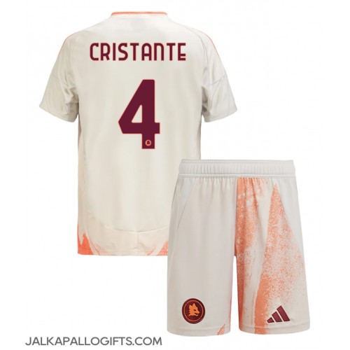 AS Roma Bryan Cristante #4 Vieras Peliasu Lasten 2024-25 Lyhythihainen (+ Lyhyet housut)